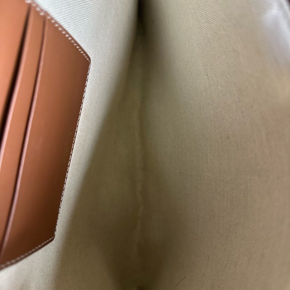 💼 Burberry E-Canvas Monogram Zip Pouch in Bridle Brown 💼 - Picture 6 of 8